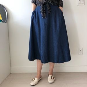 Uniqlo Cotton Flared Skirt